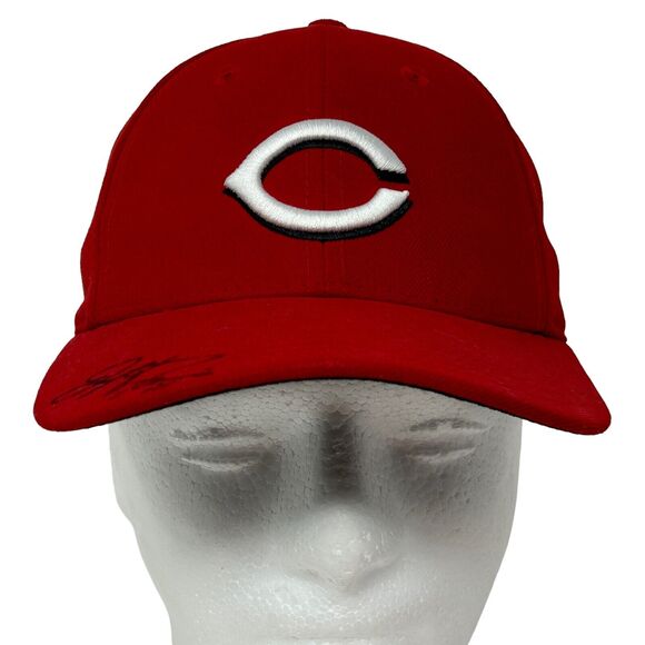 Cincinnati Reds Youth Hat Baseball Cap Jeff Francis Signed New Era Strapback Red - Picture 2 of 11